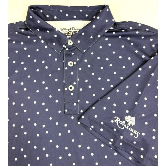 Straight Down Mens Polo Shirt Sz XL Performance Royal Oaks Country Club Golf - Picture 1 of 14